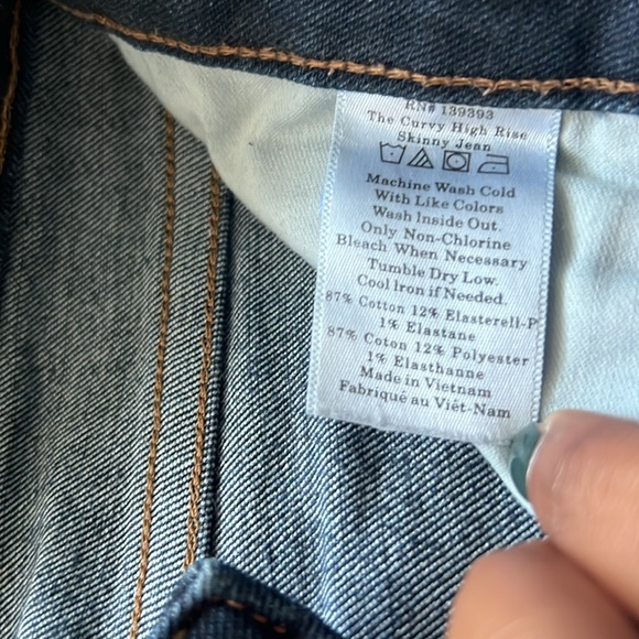 Everlane The Curvy High-Rise Skinny Jeans 25 Crop - Picture 5 of 5